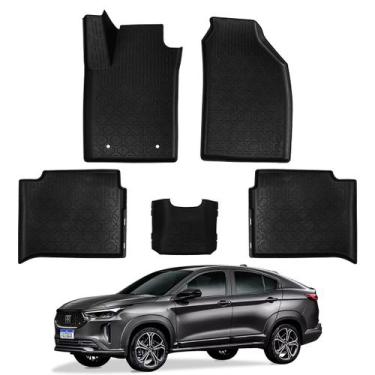 Imagem de Kit Tapete Automotivo Bandeja Premium Borracha Borda Alta - GRID