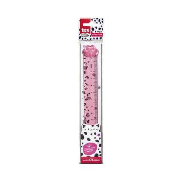 Imagem de Régua Tris Holic Pets 15 cm , Rosa
