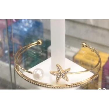 Imagem de Bracelete com predaria dourado - N/I