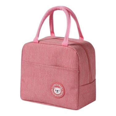 Imagem de Bolsa Térmica Estilo Europeu Com Isolamento De Papel Alumínio - Rosa