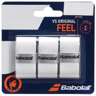 Imagem de Overgrip Babolat VS Original Feel Extremamente Fino com 3 Unidades para Raquetes Branco