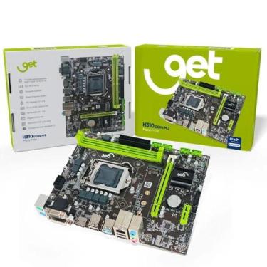 Imagem de Placa Mãe LGA1151 GET H310 DDR4 M.2, suporte para processadores Intel 