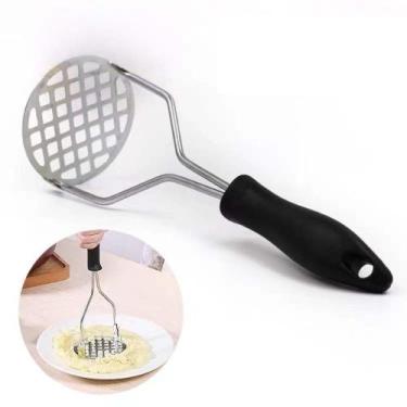 Imagem de Amassador Batatas Legumes Feijão Aço Inox Cabo De Plastico - MEGAGIFT