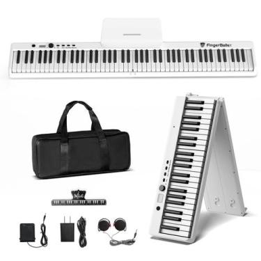 Imagem de Piano Digital Dobrável Portátil FingerBallet BX20 de 88 Teclas