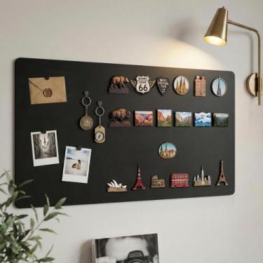 Imagem de Quadro Magnético LYZZXI 100 x 50 cm de Metal Preto Reforçado