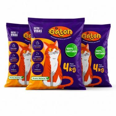 Imagem de Areia Higienica Gato Premium El Gaton 100% Natural Antiodor -, 3un