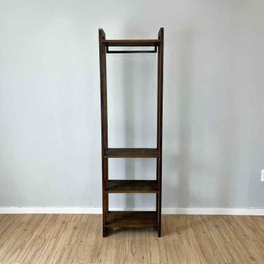 Imagem de Arara de Roupas Linea Slim sem Porta sem Gavetas Madeira Pinus 54CM Café Artfactory Design 54CM