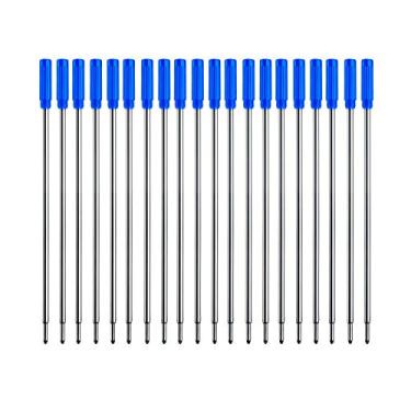 Imagem de Enchimentos de tinta azul (20 peças), refil de canetas substituíveis, ponta média de 1 mm - azul