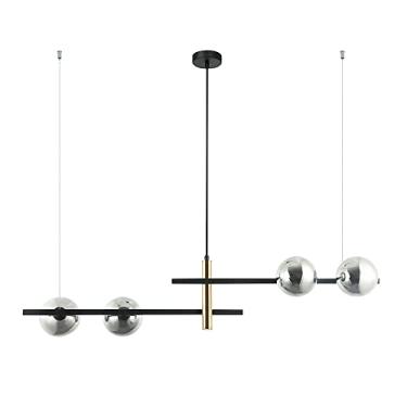 Imagem de PENDENTE BAMBU PRETO (C)104CM (L)31.5CM (A)22CM 4XG9 100W