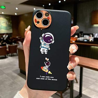 Imagem de Capa de silicone líquido para pulseira de astronauta bonito dos desenhos animados para Samsung Galaxy S22 S21 Ultra S20 FE S10 5g S8 S9 Plus S8 S7 capa de borda, preta, para S10 Lite