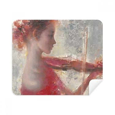 Imagem de Red Girl Lotus XJJ Pano de limpeza de pintura a óleo Limpador de tela 2 peças Tecido de camurça