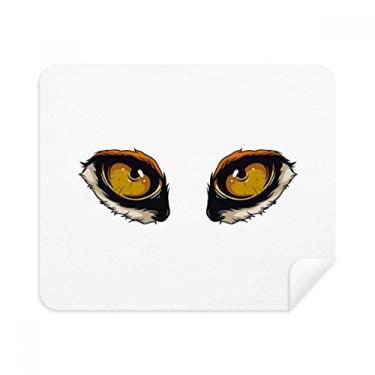 Imagem de Pano de limpeza para decoração de olhos de raposa de desenho animado, 2 peças, tecido de camurça