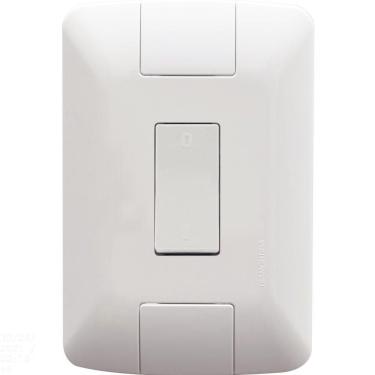 Imagem de Conjunto 4x2 com 1 Interruptor Bipolar Simples Tramontina Aria 10 A 250 V Branco Tramontina
