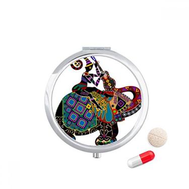 Imagem de Elefante trekking China minoritária curativo totem bolso caixa de armazenamento de medicamentos dispensador de recipiente