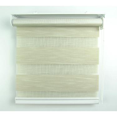 Imagem de Cortina Rolô Double Vision Com Barra Niveladora Crisdan 1,90 Largura X 2,30 Altura Bege