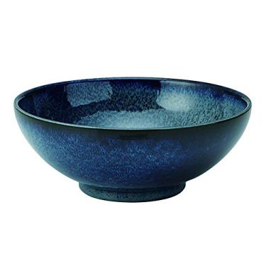 Imagem de Zen Table Japan Grande 137 g Ampla boca Ramen Noodle, Udon, Massa, Sopa, Tigela de Donburi/Tigela de Servir Safira Azul Marinho (Youhen Kon) – Feito no Japão