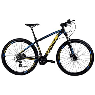 Imagem de Bicicleta Aro 29 Rino Everest Color 24v Freio Hidraulico Cambios Shimano Altus (Amarelo/Azul, 21)