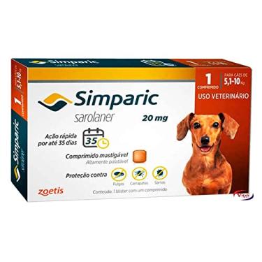 Imagem de Simparic 20mg, 5,1kg até 10kg 1 Comprimido para Cães