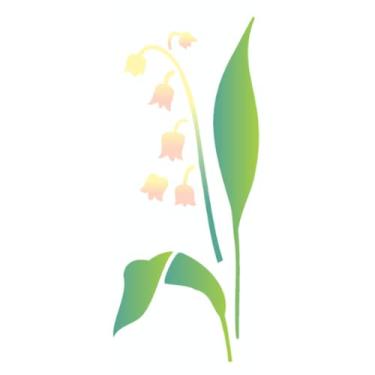 Imagem de Stencil de Acetato para Pintura OPA 07 x 15 cm - 1966 Lírio do Vale