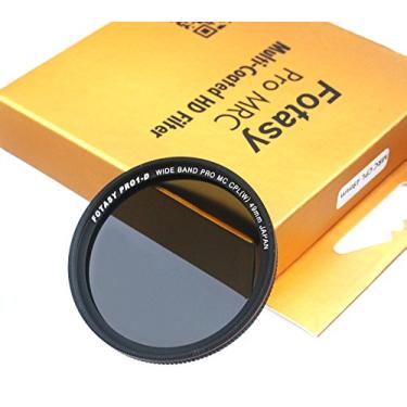 Imagem de Fotasy Filtro de lente PL circular ultra fino de 49 mm, NanoRevestimentos MRC revestimento multi resistente risco de água óleo, 16 camadas multi-revestidas 49 mm filtro CPL