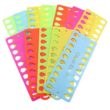 Imagem de Pacote com 12 organizadores de fio de bordado, suprimentos de ponto cruzado, suporte de linha de bordado ferramenta de armazenamento de 20 posições, ferramentas de costura para artesanato de linha, armazenamento de costura DIY (Mixcolor)