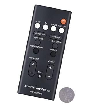 Imagem de Smartway2save Substituição de controle remoto FSR78 ZV28960 compatível com sistema de barra de som de áudio Bluetooth Yamaha