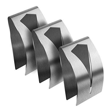 Imagem de Waldd 3 peças de gancho autoadesivo para toalha de cozinha gancho de toalha de prato suporte de parede não perfurante cabides para banheiro cozinha