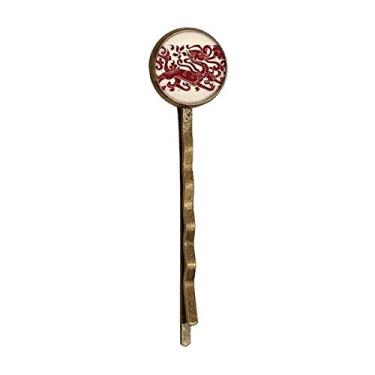 Imagem de Retrato de animal de dragão chinês retrô de cabelo de metal