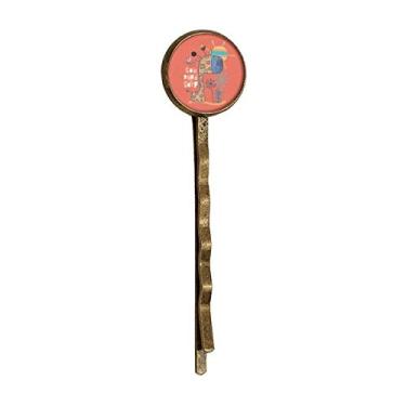 Imagem de Girafa Cartoon Animal Sunshine Red Retro Metal Hair Bobby Pin Headwear