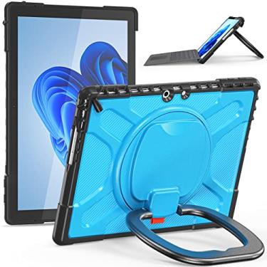 Imagem de Estojo protetor robusto à prova de choque de corpo inteiro Compatível com Microsoft Surface Pro 9 Compatível com Teclado Type Cover, Estojo para tablet Compatível com Surface Pro 9 (Color : BLUE)
