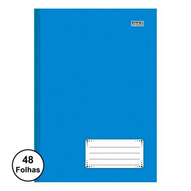 Imagem de Caderno Brochura 1/4 Azul Capa Dura 48 Folhas São Domingos