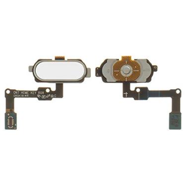 Imagem de Peças de reparo de cabo flexível compatíveis com Samsung G570F/DS Galaxy J5 Prime, (botão de menu, branco, com plástico)