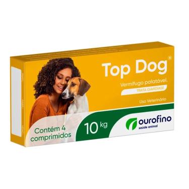 Imagem de Vermífugo Top Dog 10kg c/ 4 Comprimidos Ourofino