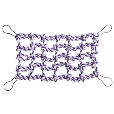 Imagem de Brinquedo de atividade de animais pequenos Niteangel, rede de corda de algodão de rato e furãoNiteangel roxo B07DQFGYWM