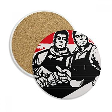 Imagem de Escova de escrita, trabalhador, chave inglesa chinesa, porta-copos, caneca de proteção de mesa, pedra absorvente