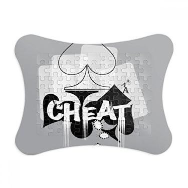 Imagem de Molde de utensílios de jogos de cartas de coração para decoração de quadros, quebra-cabeça