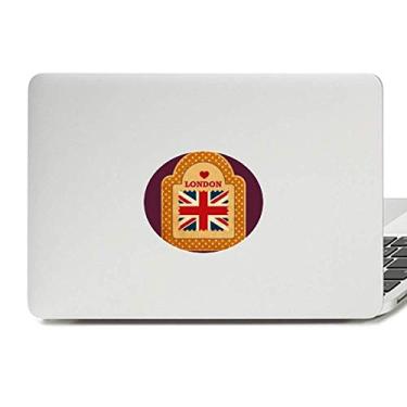 Imagem de Adesivo de vinil Point UK London Stamp Union Jack Graphic Laptop Notebook