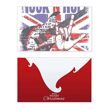 Imagem de Rock Guitar Bandeira da Inglaterra País da Grã-Bretanha, Feriado, Feliz Natal, Cartão de parabéns Mensagem de Natal
