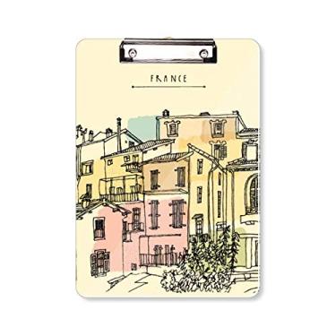 Imagem de Prancheta de pintura da França colorida da Cidade Edifício A4