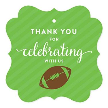 Imagem de Etiquetas de presente Andaz Press Birthday Fancy Frame, Sports Football