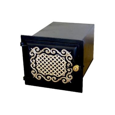 Imagem de Forno Fogão A Lenha Frente Em Alumínio Fundido 50x35x30cm