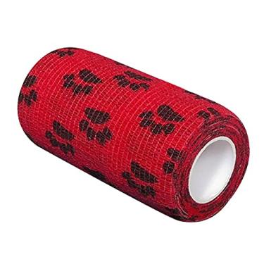 Imagem de Esquirla Bandagem autoaderente não tecida protetora 10 cm 4,5 m bandagens coesivas fita adesiva veterinária para tensão esportes ao ar livre de