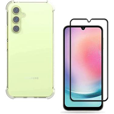 Imagem de Capa Capinha Anti Impacto + Película 9D Premium Cerâmica Compatível Com Samsung Galaxy A24 - (Hard Glass Store)