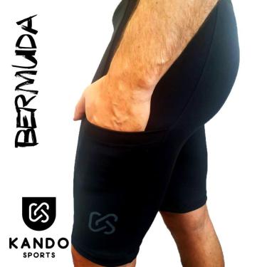 Imagem de Bermuda de Compressão Unissex com Bolsos Laterais fundos - Esportes-Unissex
