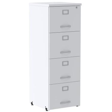Imagem de Armário De Arquivo Oficio Pe25 Pandin 45,70 Cm (Largura) Em Mdp Liso Branco 4 Gavetas