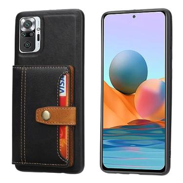 Imagem de Capa de telefone de couro carteira para Xiaomi 11T Pro para Redmi Note10 10S 11 Lite 10T Pro 9 Pro para Mi Poco X3 NFC K40 Stand Cards Solt Cover, Black, For Mi10T