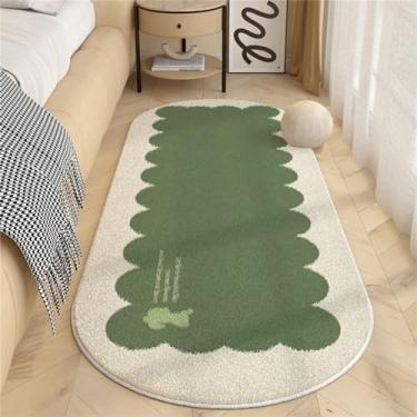 Imagem de Tapete de cabeceira de quarto estilo creme tapete de veludo engrossado tapetes macios para sala de estar tapete de vestiário de grande área, h, 80x120cm(31,4x47in)