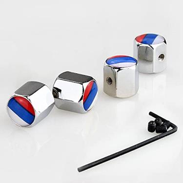 Imagem de HIBEYO Tampa da haste da válvula de alumínio premium com anel de borracha Tampa de poeira do aro da roda do pneu serve para carros, caminhões, motos, motocicletas, bicicletas, válvula antirroubo para