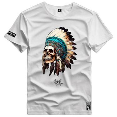 Imagem de Camiseta Personalizada Feathers Skull Cocar Shap Life