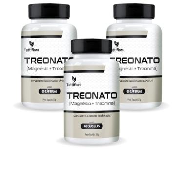 Imagem de 3x Treonato (Magnésio + Treonina) 60 Caps Tuttiflora